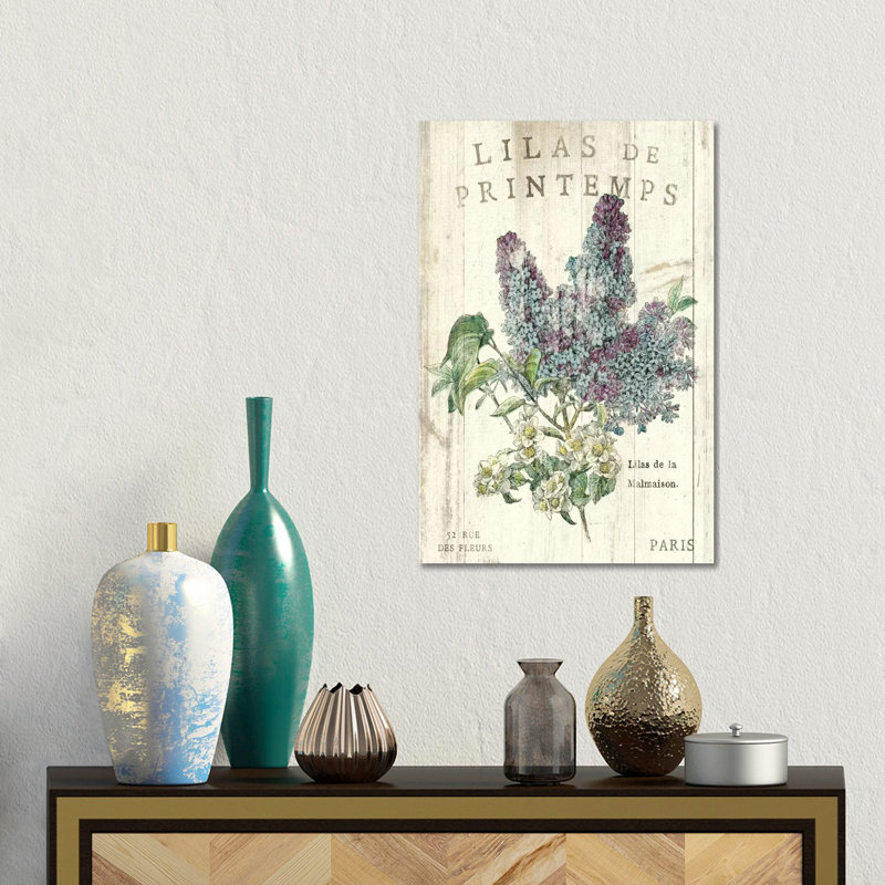 Lilas De Printemps - Print on Canvas, 101.6 cm H x 66.04 cm W x 1.91 cm D, Wrapped Canvas