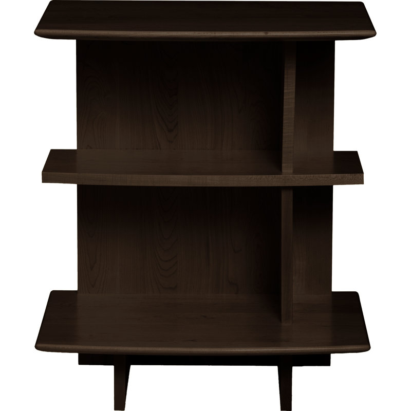 Sarah 15.5'' W Solid Wood Nightstand, Smoke Cherry