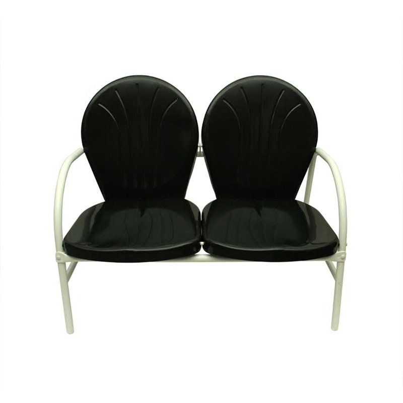 Fauteuil tulipe 41 po, Noir / Blanc