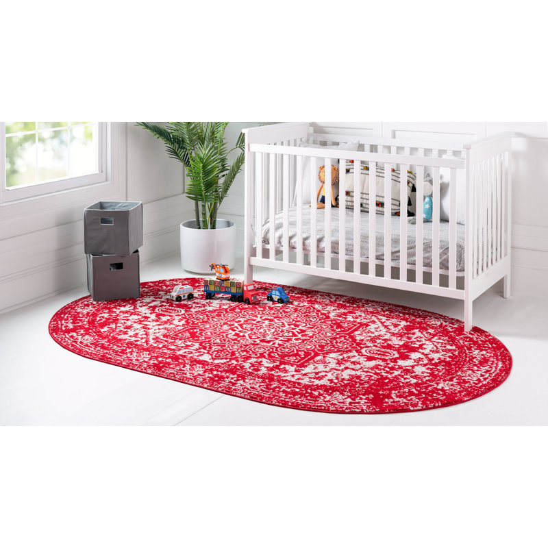 Oriental Indoor Rug, Oval 5'3" x 8'