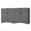 Versatile Wood Grain Sideboard with Adjustable Shelves-1485805398