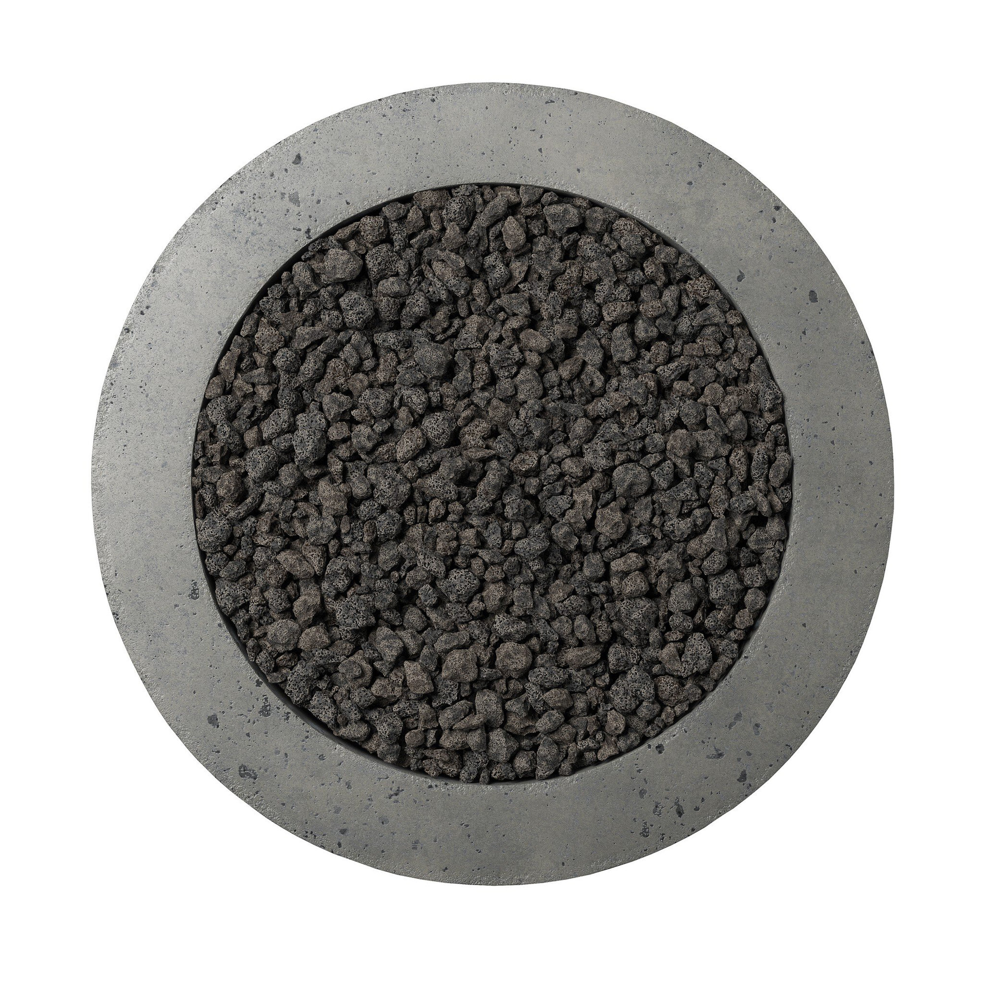 Jonson Round Fire Pit Table, Natural Gas, Pewter Concrete