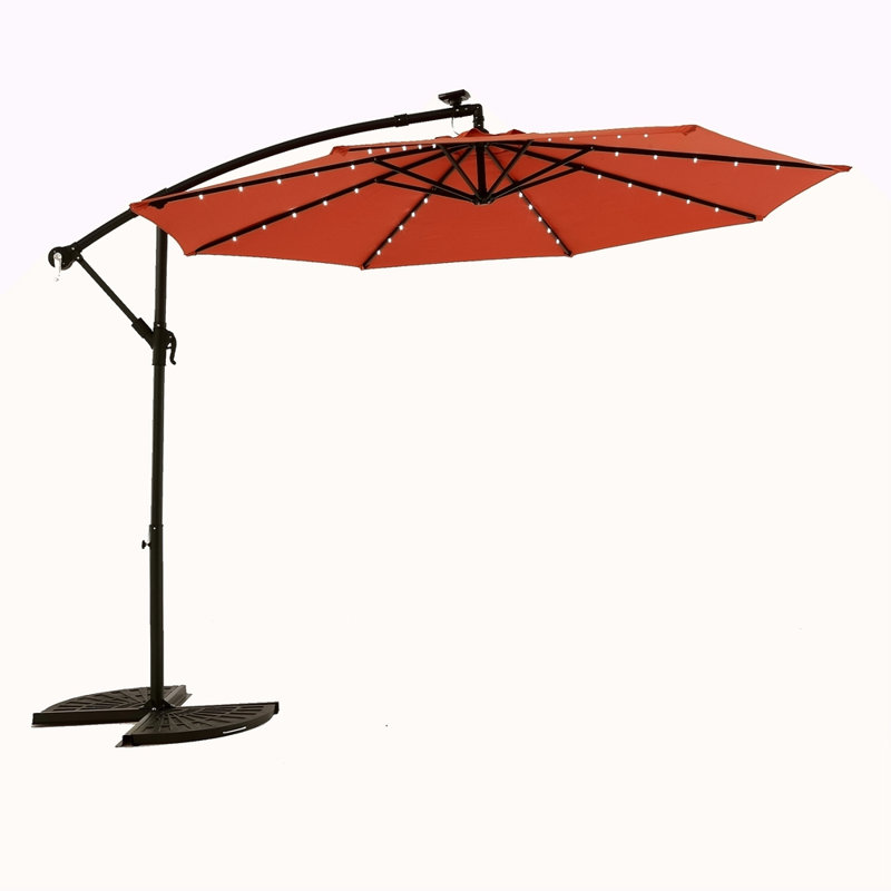 Parasol de marché à DEL 10 pi, Rouge