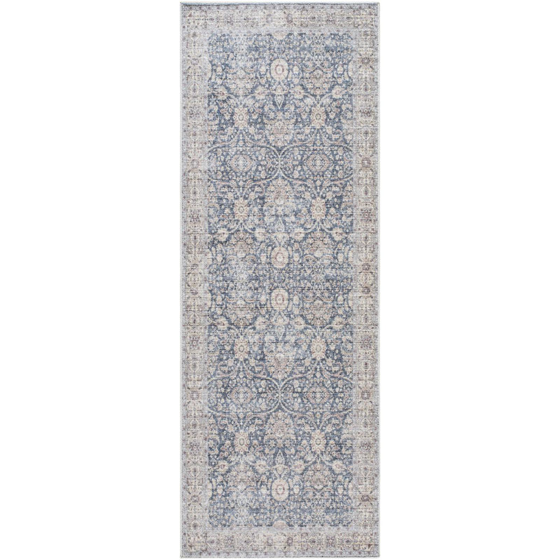 Tapis gris Vivir x Livabliss Mary, Tapis de couloir 2 pi 7 po x 7 pi 3 po