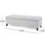 Bouton de rangement avec piqûre en losange v2 en tissu gris, pieds amovibles, l 51 po x P 17,5 po H 17 po pour le sous-sol - banc en tissu, siège de cave à vin-1210520511