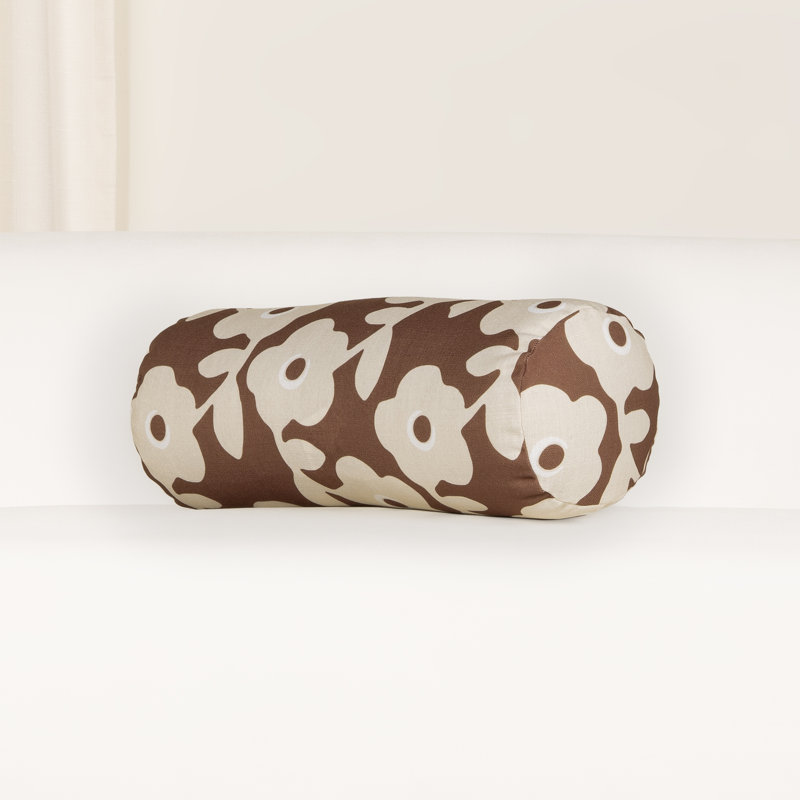 Coussin décoratif Mod Bloom, Rust, 21" x 8" Bolster, Polyfill
