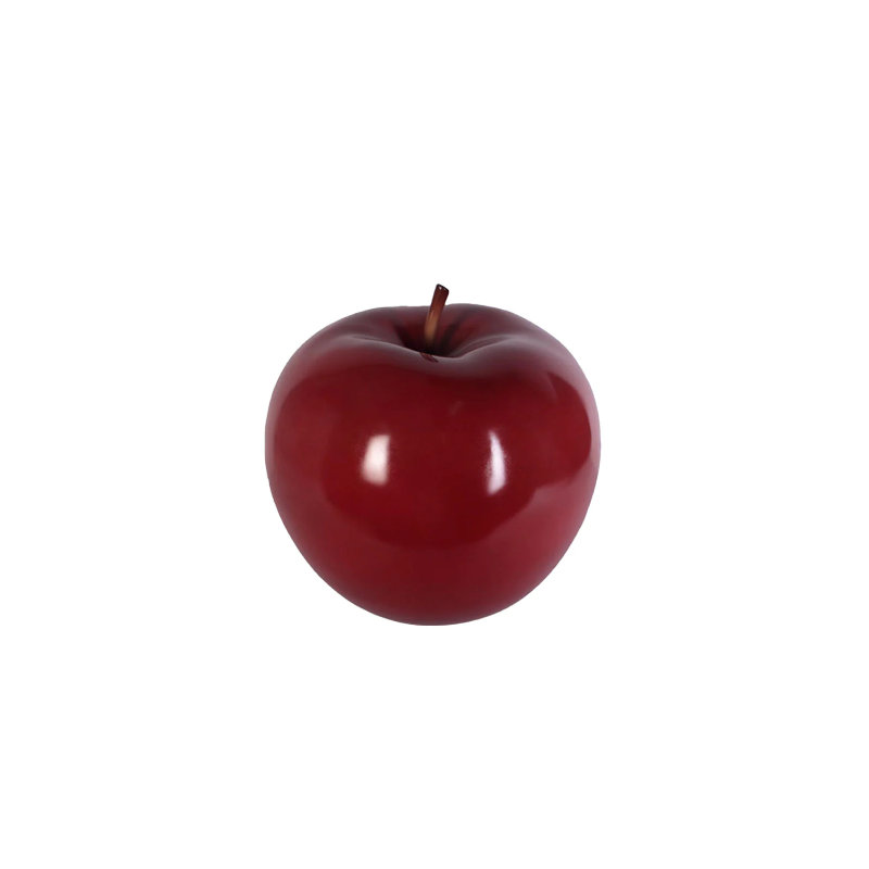 Statue Dimont grande pomme surdimensionnée, H 22 po x l 22 po x P 22 po, Rouge