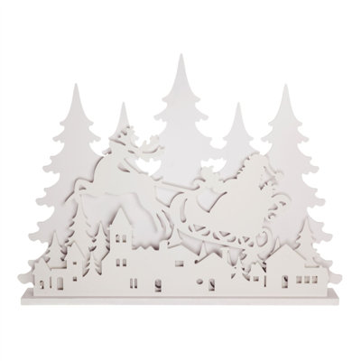 Art de jardin traîneau du père Noël