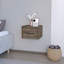 Table de chevet flottante, chambre à coucher, brun foncé-133524495