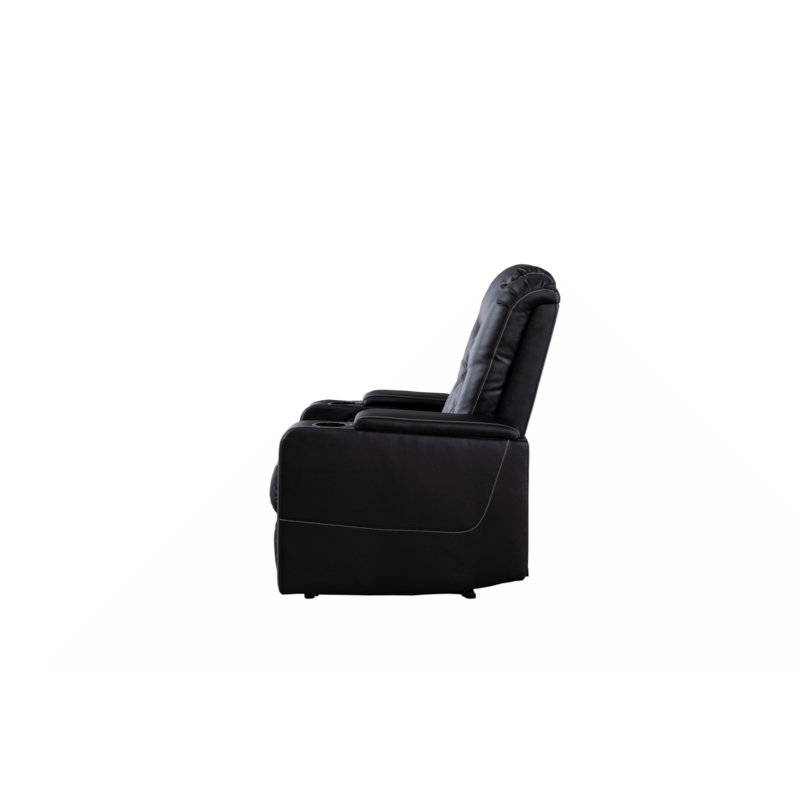 New Design PU Material With Cup Hold Storage USB Recliner