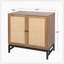 Ensemble de 2 armoires en rotin naturel 2 portes