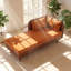 Méridienne en bois d'eucalyptus massif l 65 po x P 30 po x H 27 po HDF