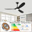 Ventilateur de plafond à 3 pales avec moteur à courant continu, 6 vitesses, minuterie, réversible et économie d'énergie, idéal pour la chambre à coucher et le salon - Design moderne et silencieux-347272849-347123342