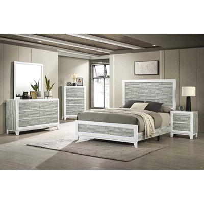 Queen Panel Bed 1Pc