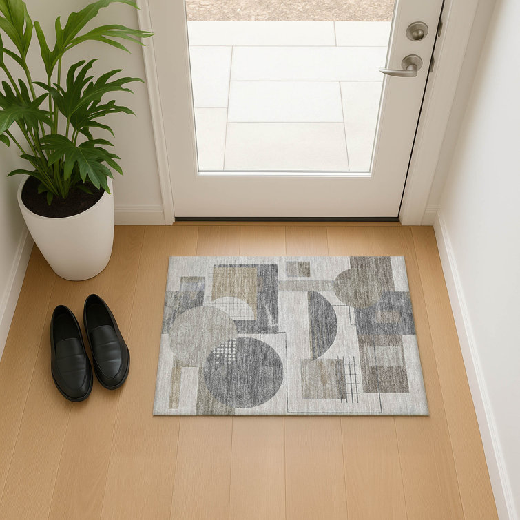 Premium Machine Washable Mehara AMF1695 Geometric Rug