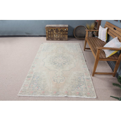 Antique Turkish Rug For Living Room Made From Wool In A Beautiful Beige Shade To Elevate Home Decor