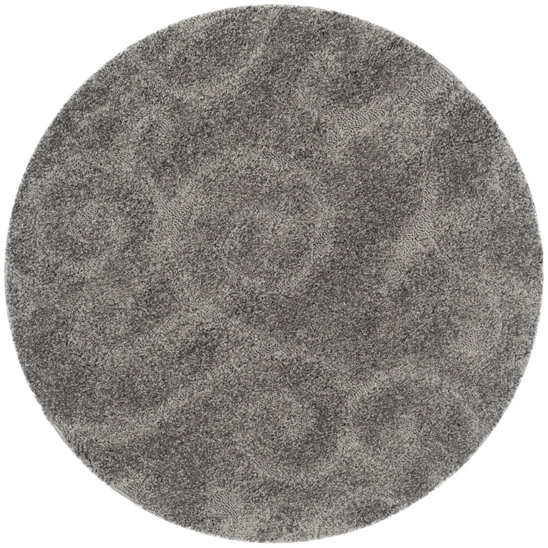 Benedetti Hooked Rug, Round 201 cm, Grey