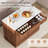48" Island Table For Kitchen, Classic Kitchen Island Cart With Storage, Marble Countertop, Walnut Wood Grain And 2 Drawers & 2 Cabinets, Multi-scene Kitchen Storage Cabinet For Kitchen, Dining Room And Living Room, Coffee Walnut
