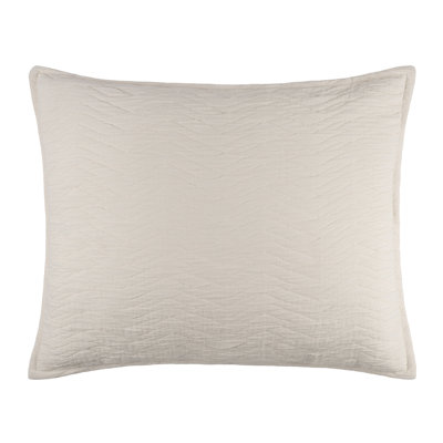 Shores Dove White Gauze Quilted Sham