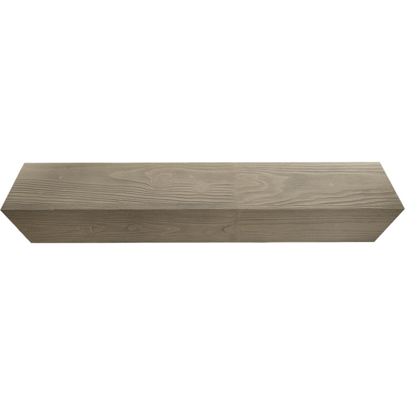 Poutre de plafond à 3 côtés en faux bois Endurathane sablé (poutre en U), H 12 po x l 4 po, Amande, L 20 pi