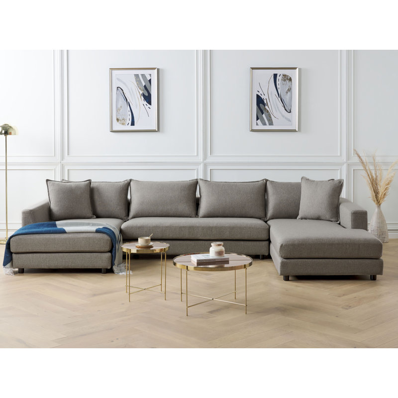 Awel 5 Seater Sectional, Light Taupe