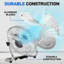 16 po Ventilateur portable d'intérieur / extérieur 3 vitesses argent