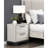 Donneville Two-Tone White Oak And Gray 2 Bedside Nightstand For Bedroom, Contemporary Design Bearing Drawer Movement, Black Accented Pulls, No Assembly Effort Modern Cabinet In Finish, Smooth Glides, Bar Fully