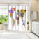 71" x 74" Shower Curtain, Wolrd Map Colour 3 by Michael Tompsett