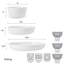 Delray 9-Piece Bone China Dinnerware Bowl Set, Service for 3