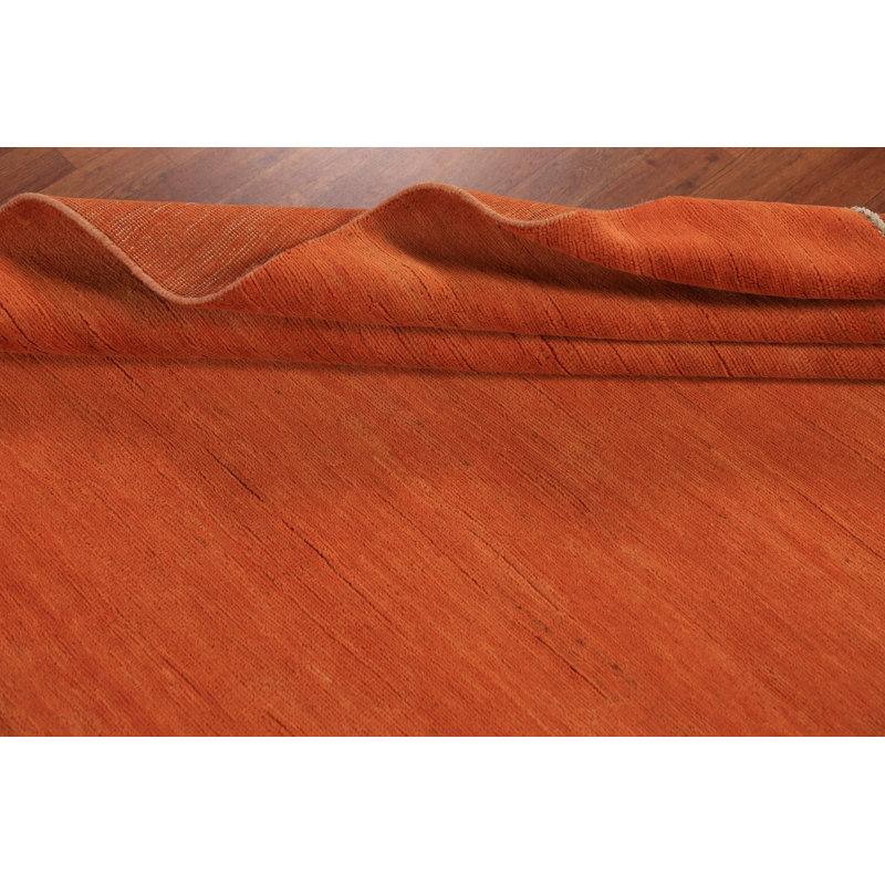 Tapis orange moderne Gabbeh 5 x 8