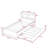 Wooden Platform Bed with Trundle and Shelves-121827140-121827145