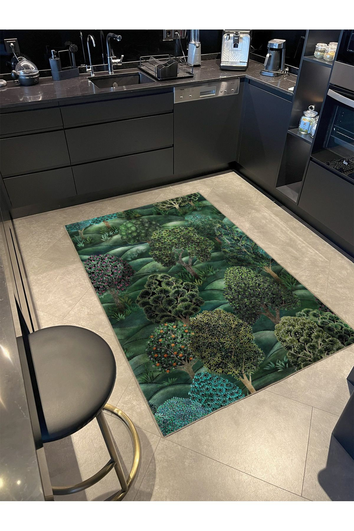 Tree Design Rugs Hokku Designs Forest Themed Tree and Grass Pattern Creative Modern ...