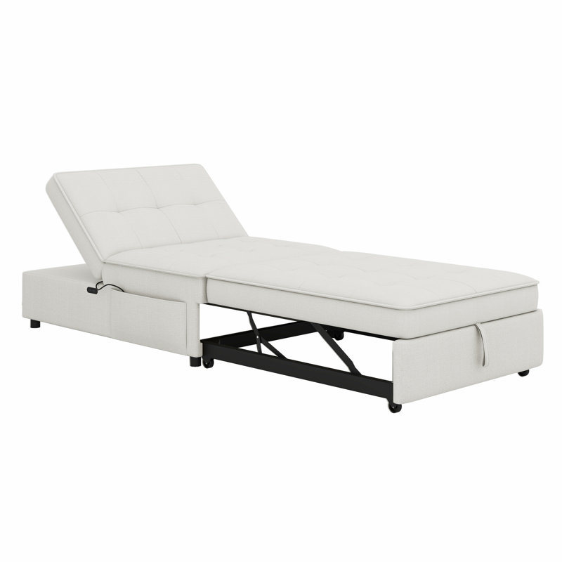 Multi-Function Folding Chair Bed With Storage Pocket And USB Port