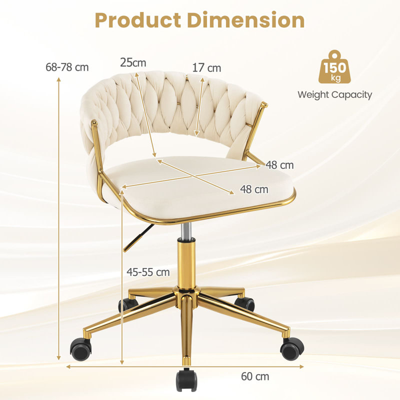Betzaira Office Chair, Beige