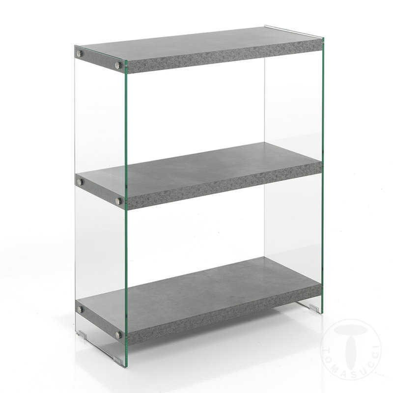 90 cm H x 70 cm W Glass Standard Bookcase