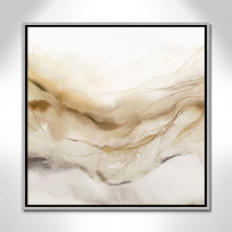 «Line Haze I» par Isabelle Z, Argent, H 25,5 po x l 25,5 po