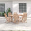 Woehler 6 - Person Teak Wood Patio Dining Set with Rectangular Table