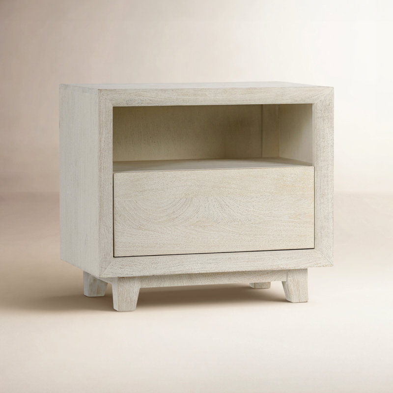 Reece 1 - Drawer Solid Wood Nightstand