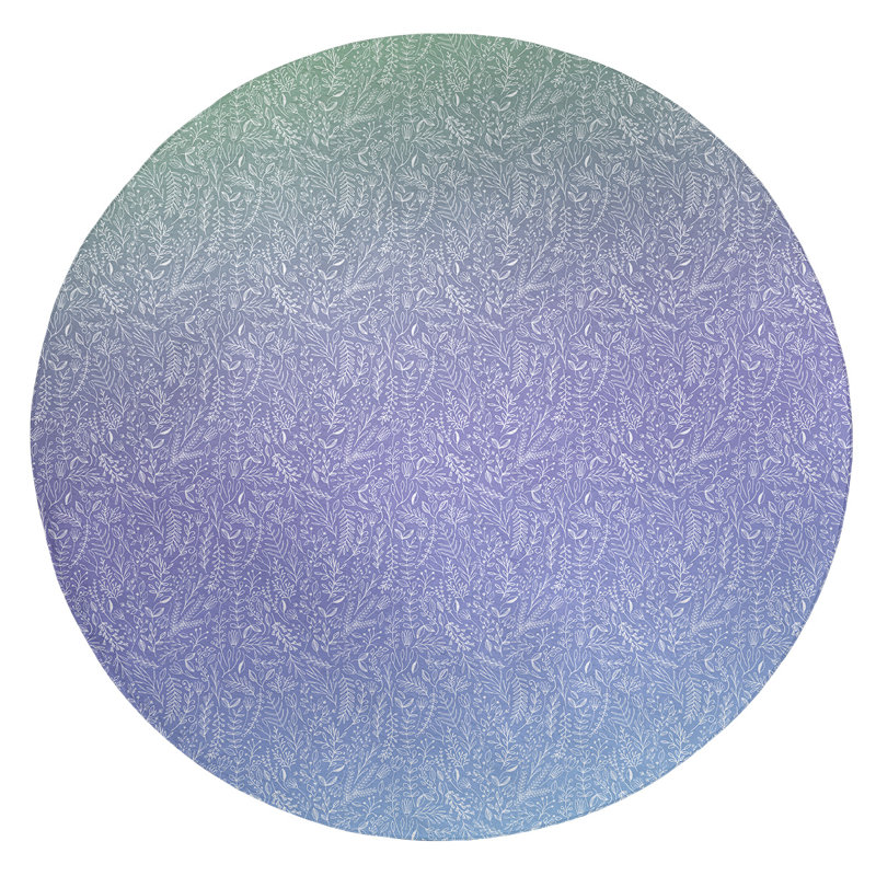 Chenille Floral Indoor Rug, Round 5'