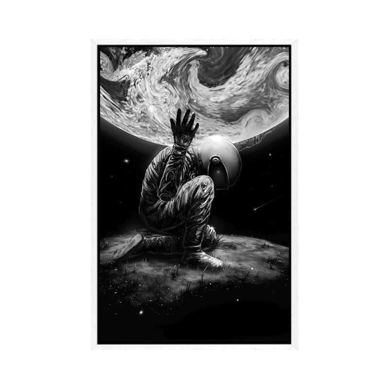 Atlas by Nicebleed - Print on Canvas, White Framed, 152.4cm H x 101.6cm W x 3.81cm D
