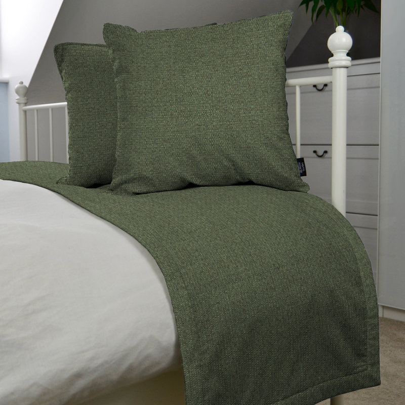 Andillac Waffle Throw Blanket, W50 x L255cm, Green