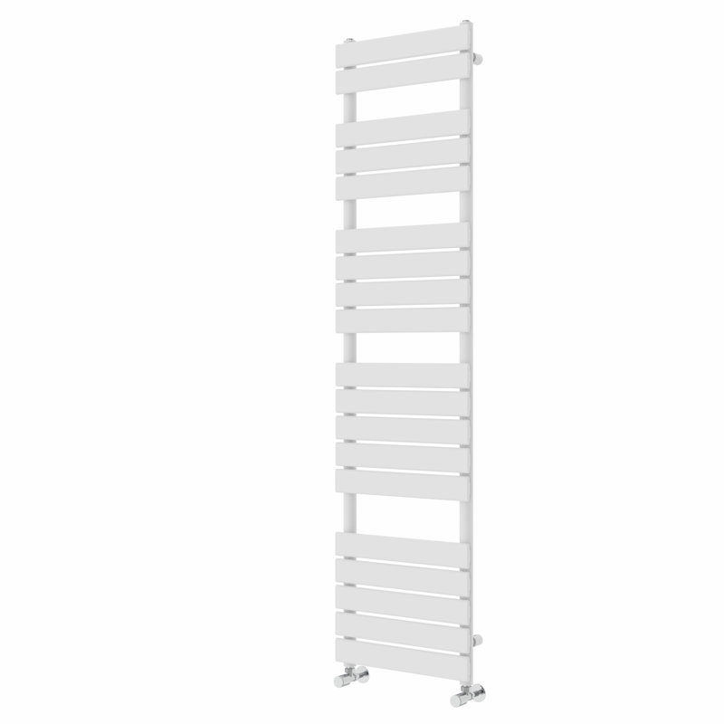Flat Panel Heated Towel Rail Radiator Bathroom Warmer, Chrome, 180cm H x 45cm W x 6.2cm D