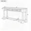 Console Console de 63 po de long avec tiroirs et tablette pour le vestibule, le couloir et le salon-1820772235