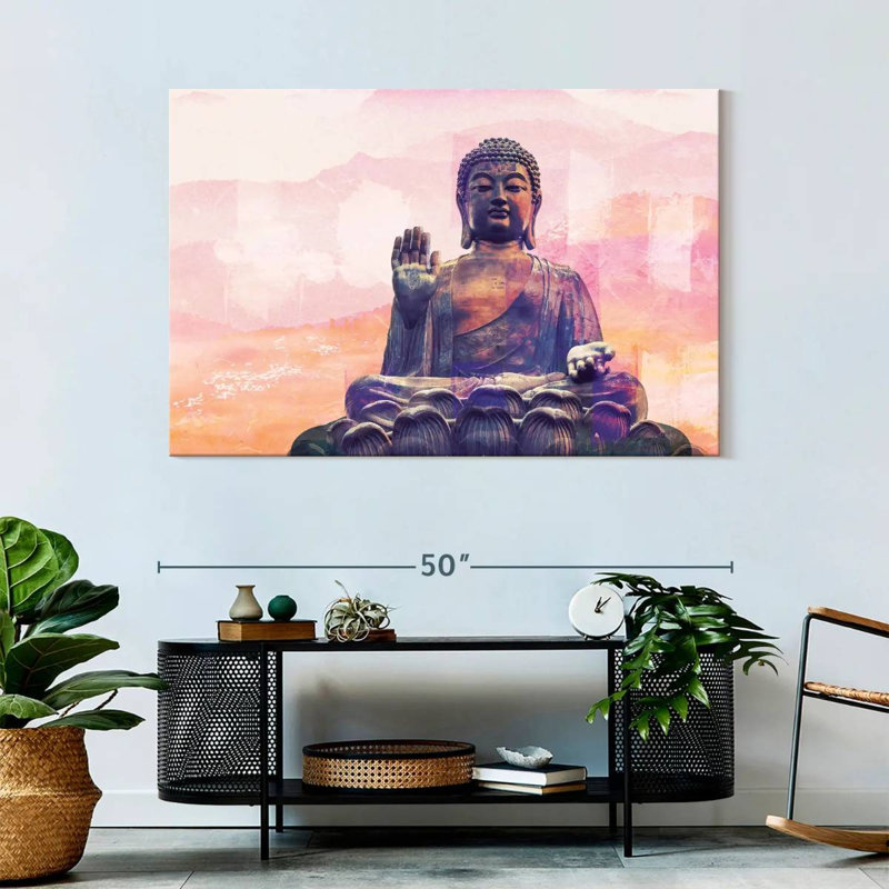 Adella Hengshan Bouddha assis, H 32 po x l 48 po