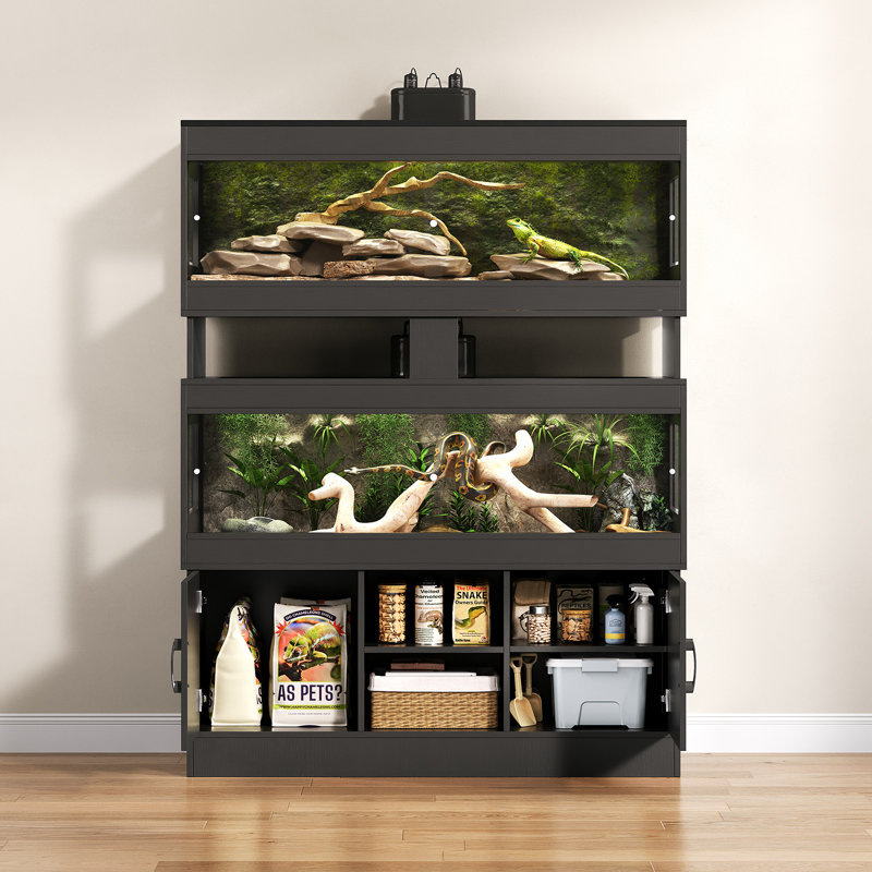Réservoir pour reptiles 60 gallons Terroute, Black