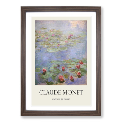 Water Lilies Lily Pond Vol.8 by Claude Monet - Framed Print