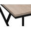 Table d'appoint, en forme de C, bout, côté, collation, salon, chambre à coucher, stratifié brun, métal noir, contemporain, moderne-463452798