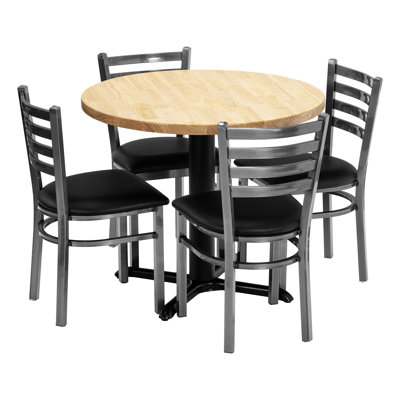 Rosy 36" Round Table Set W/ Chairs