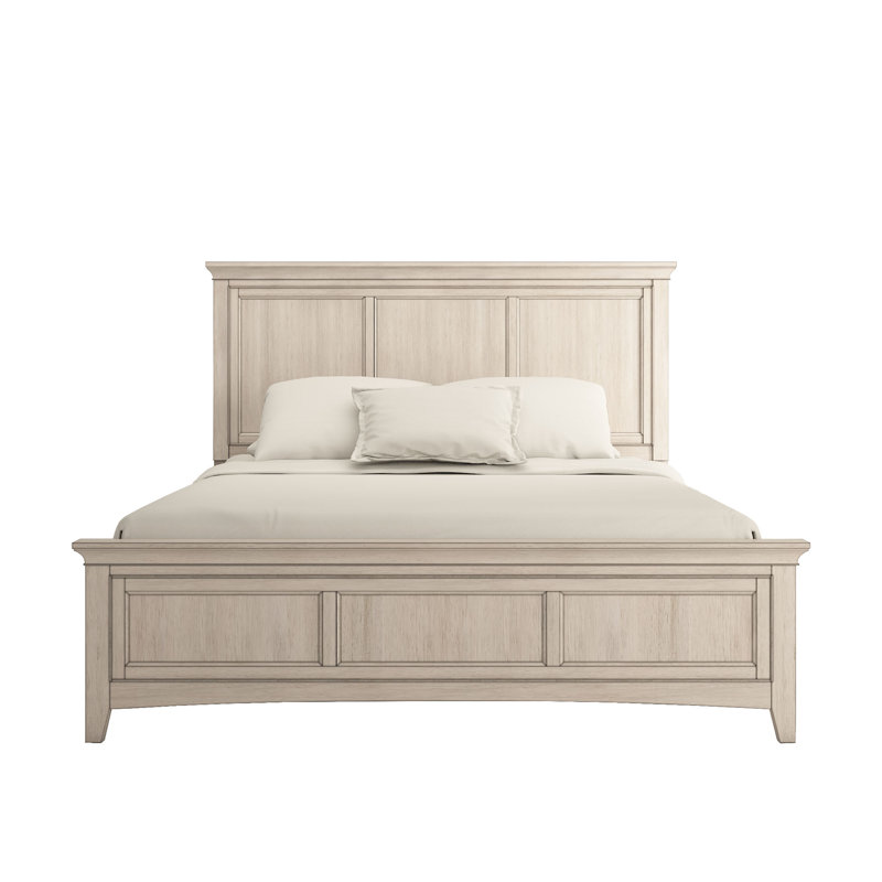 Melfa Platform Bed, Antique White, King