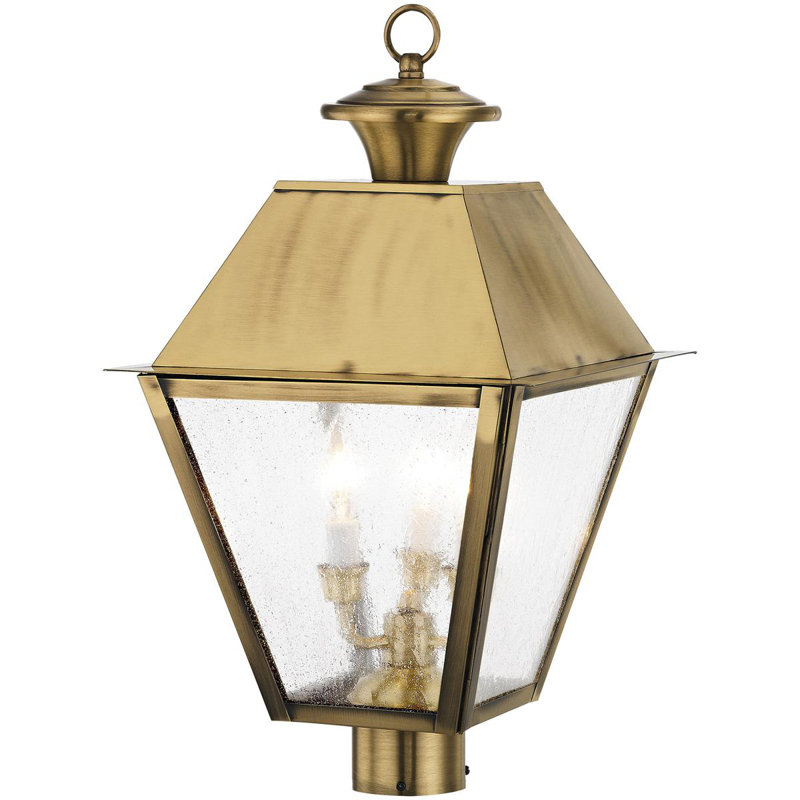 Luminaire suspendu d'extérieur 4 lumières, Laiton antique